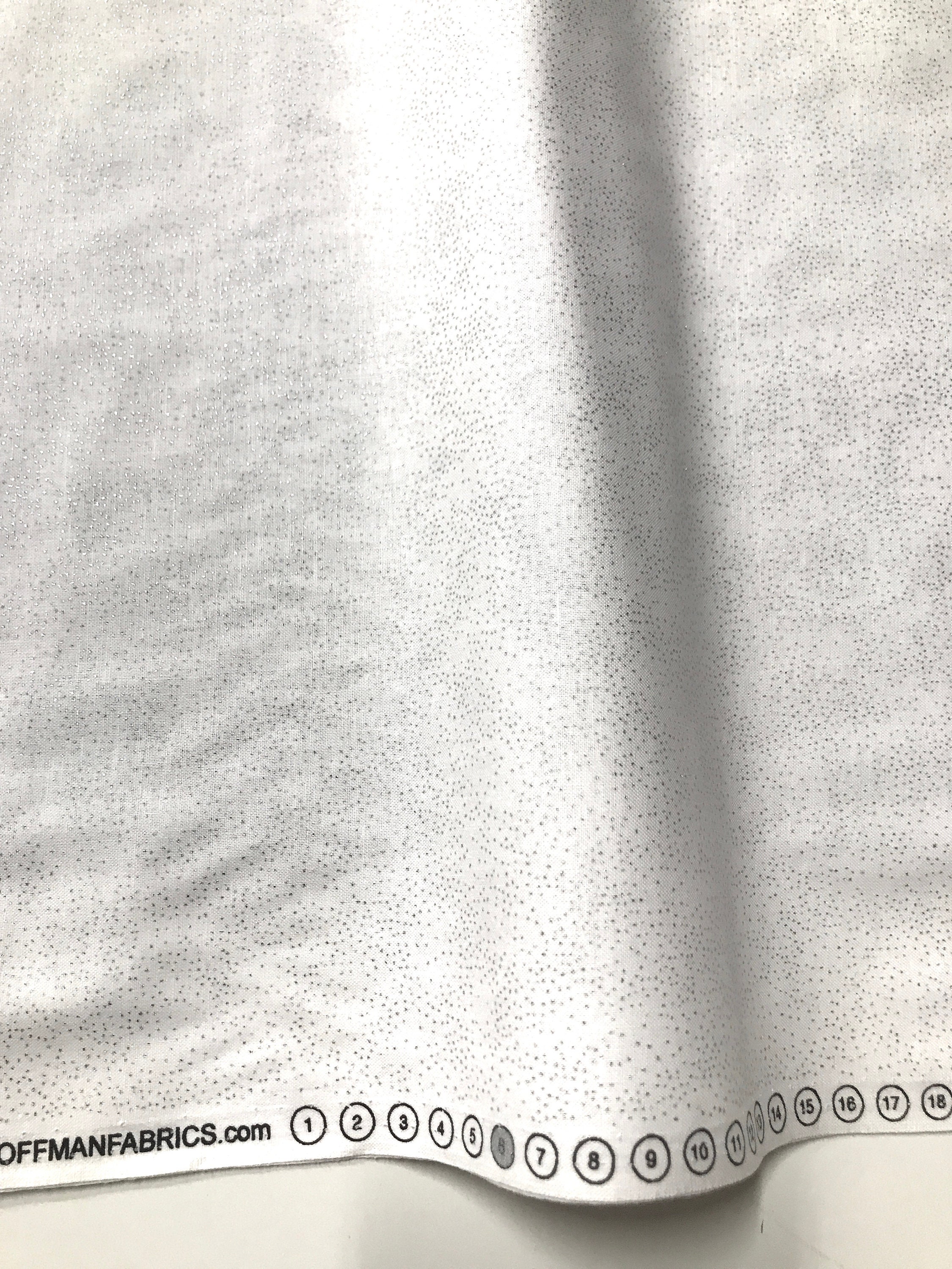 Hoffman Fabrics Brilliant BlendersWhite/Silver Sold by Etsy