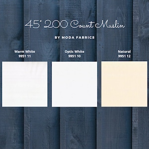 Telas de muselina de 45" y 200 hilos -*Cada una se vende cortada a medida*