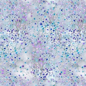 Love Letter - Winzige Stengel Stengel Blumen von Chong-a Hwang - Digitaldruck - Baumwollstoff