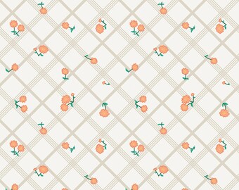 Tela Calico Crow - Plaid Cream de Lauren Nash - Tela de algodón