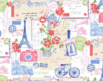 Michael Miller - Wanderlust - Bon Voyage - Cotton Fabric