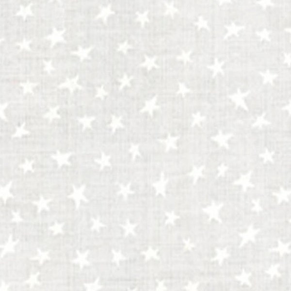 Moda Fabrics - Muslin Mates - Stars White - Muslin Cotton Fabric