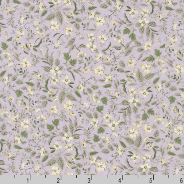 Robert Kaufman - Cotton Lawn - Sevenberry Petite Nostalgia Lawn Iris Fabric - Cotton Lawn Fabric