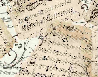 Vintage Music Sheets Fabric by Timeless Treasures