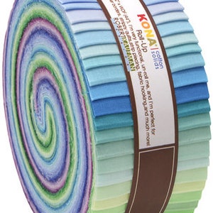 Kona Cotton, Sunset Palette Roll-Up/Jelly Roll - 43, 2.5&quot; x 42&quot; Precut Strips