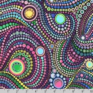 108" Wide - Effervescence Wide - Mardi Gras Quilt Back by Amelia Caruso - Cotton Fabric