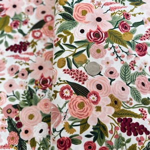 Katoenen stof tuinfeest roos - Rifle Paper Co. Wildwood Collection afbeelding 5