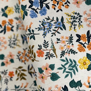Canvas Fabric - Meadow - Wildflower Field - Natural - Canvas Fabric by Rifle Paper Co.