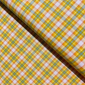Kitchen Window Wovens - Yarn Dyed Check Plaid Saffron - Cotton Fabric