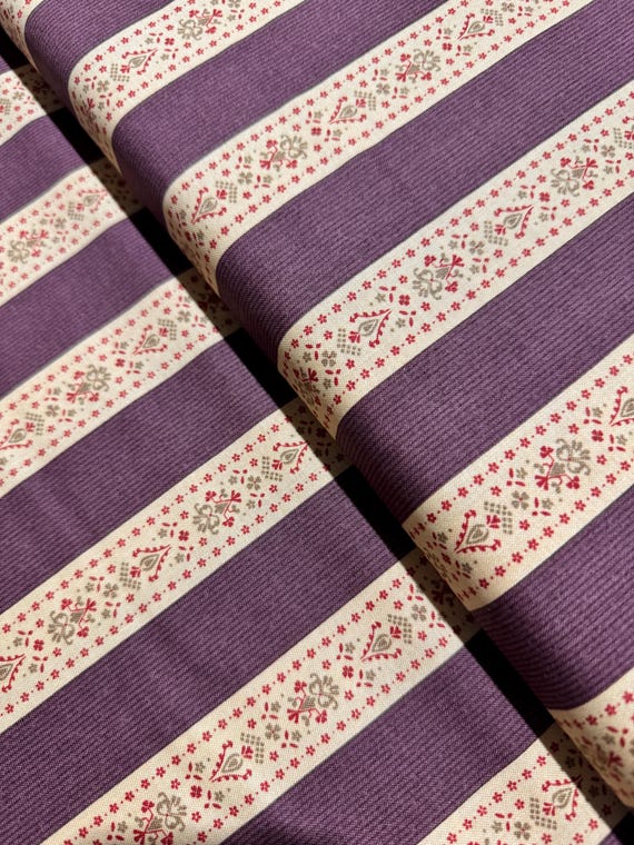 Mille Couleurs - Floral Band De Fleurs Purple Fabric by 3 Sisters - Cotton Fabric