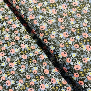 Menagerie - Rosa - Hunter Fabric by Rifle Paper Co. - Cotton Fabric