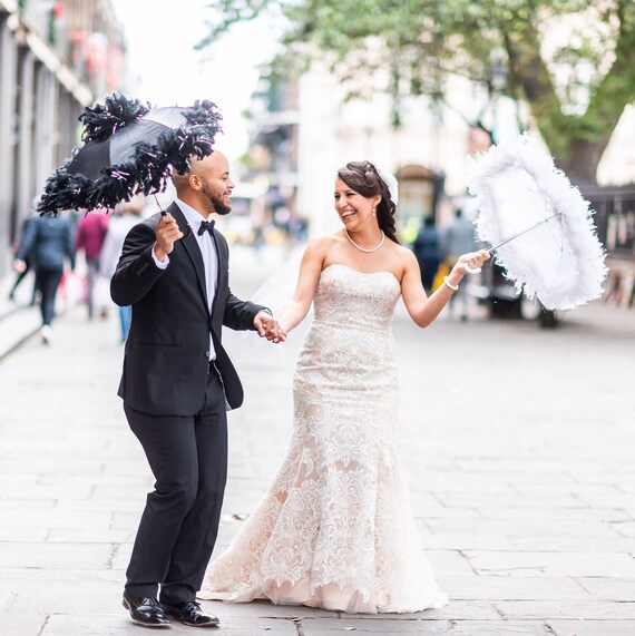 Second Line Umbrellas New Orleans Wedding Bride and Groom / Etsy