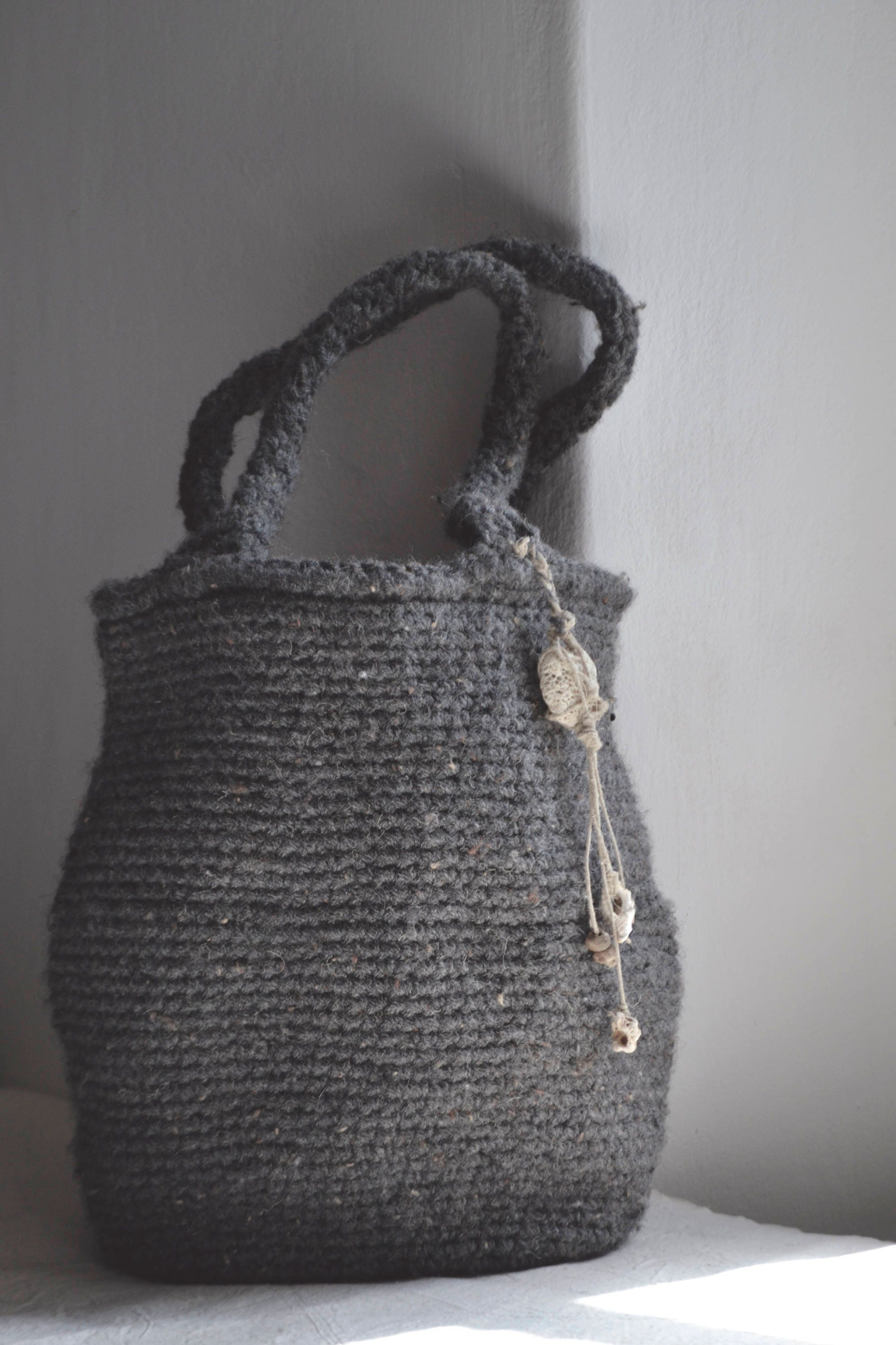 Handmade bag crochet woolen bag Etsy