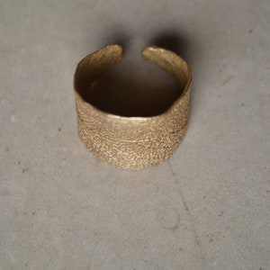 Sage ring, handcrafted unique boho minimal jewellery, gold bronze ring image 3