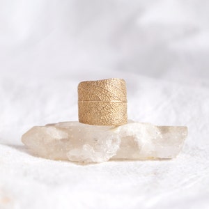 Sage ring, handcrafted unique boho minimal jewellery, gold bronze ring image 1