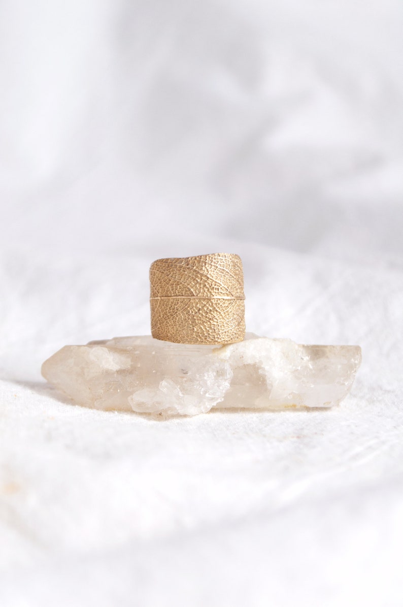 Sage ring, handcrafted unique boho minimal jewellery, gold bronze ring image 1