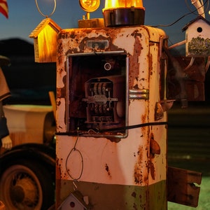 Gas pump photo, photography, digital print, patina, art, man cave photography, office decor, route 66, industrial style, americana