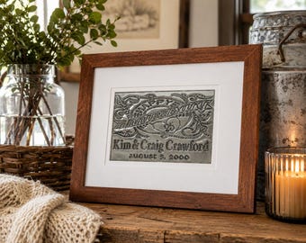 25th Anniversary Metal Sign: Personalized Family Name Established Gift
