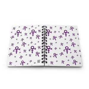 Prince Symbol Spiral Journal, Music Lover Notebook, Purple Rain Fan Gift image 6
