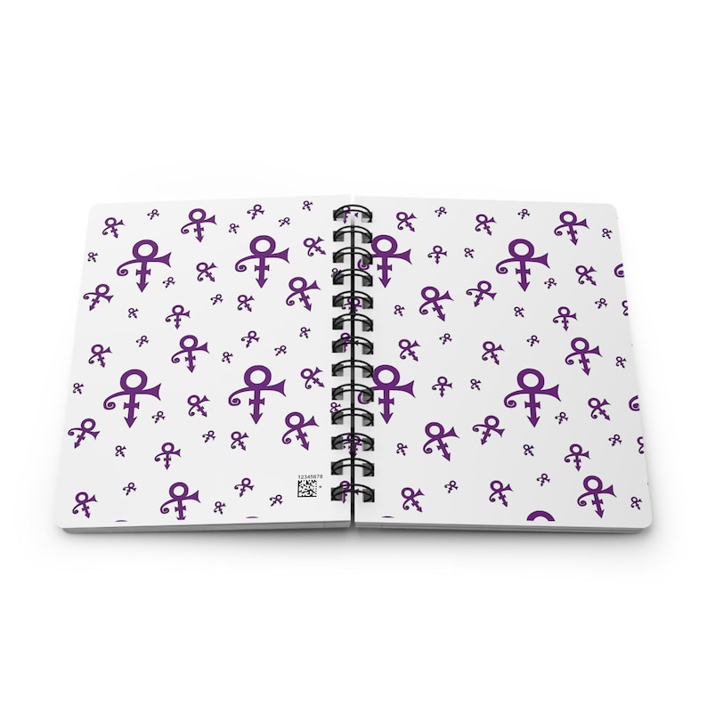 Prince Symbol Spiral Journal, Music Lover Notebook, Purple Rain Fan Gift image 6