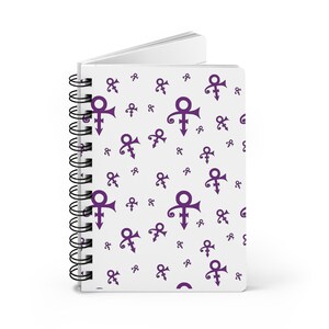 Prince Symbol Spiral Journal, Music Lover Notebook, Purple Rain Fan Gift image 7