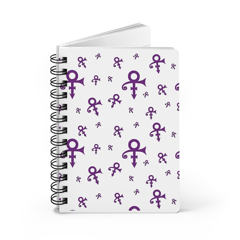 Prince Symbol Spiral Journal, Music Lover Notebook, Purple Rain Fan Gift image 7