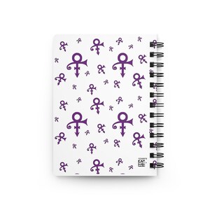 Prince Symbol Spiral Journal, Music Lover Notebook, Purple Rain Fan Gift image 3