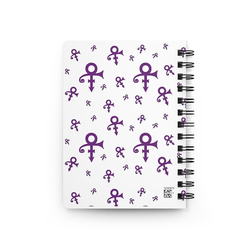 Prince Symbol Spiral Journal, Music Lover Notebook, Purple Rain Fan Gift image 3