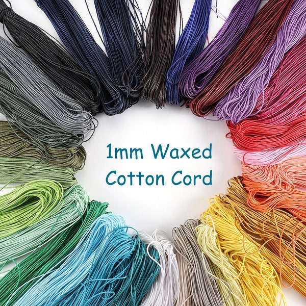 1mm Wax Cotton Cord Etsy