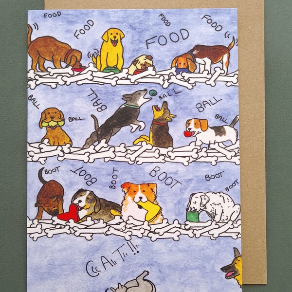 Funny Dog Card Etsy UK