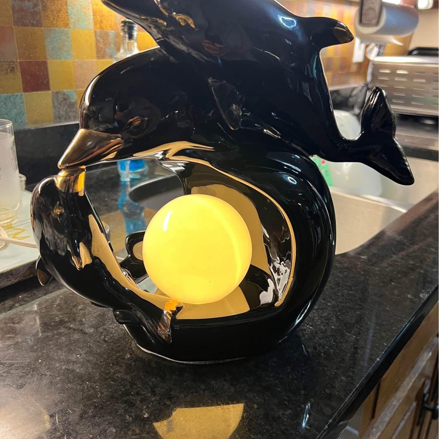 Vintage dolphin lamp - Etsy 日本