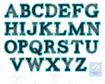 Download Layered Svg Alphabet Etsy