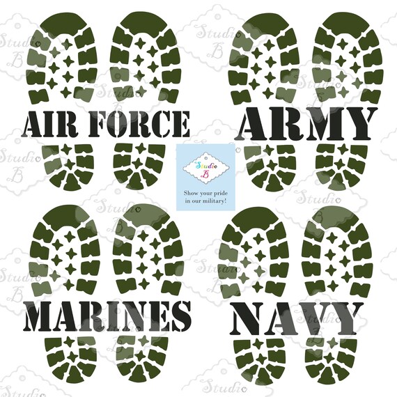 Military Boot Print Phrases Etsy