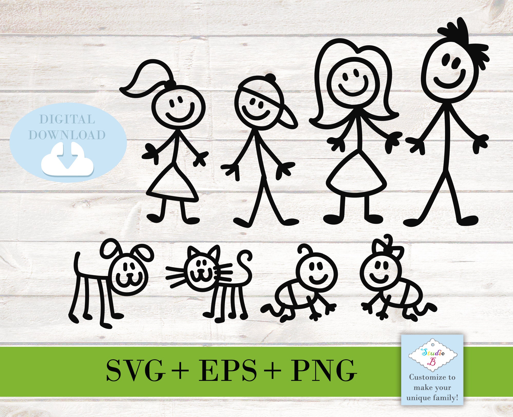 Stick Family SVG