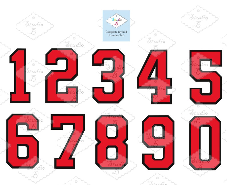 Download Layered Numbers SVG | Etsy