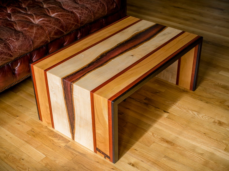 Curly Maple River Coffee Table Etsy