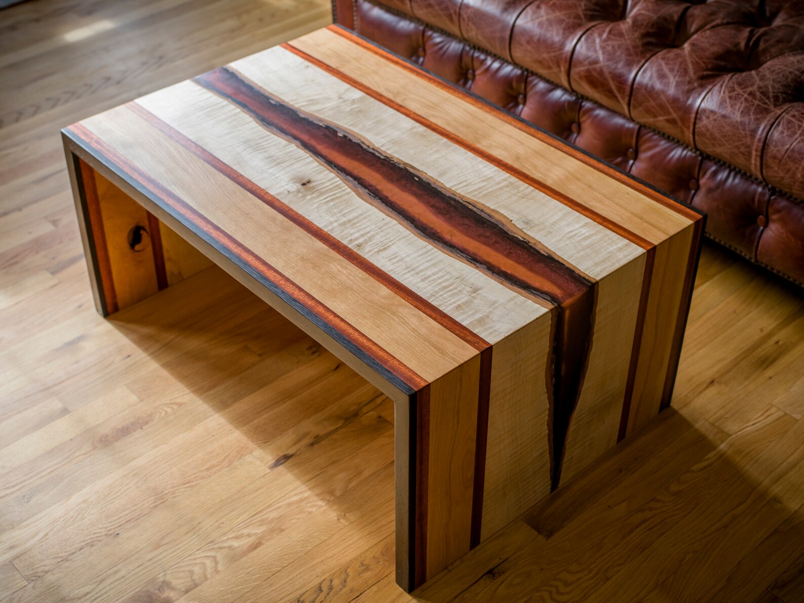 Curly Maple River Coffee Table Etsy