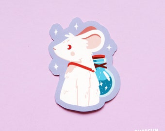 Cute Adventurer Mouse Sticker - Die Cut Vinyl Sticker