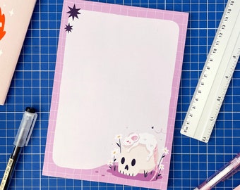 A5 illustrated notepad - Cute stationery to do list - Sleepy mouse illustration