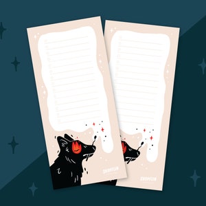 Firestarter to do list - blocco note del lupo - illustrazione del lupo - regali d'arte del lupo