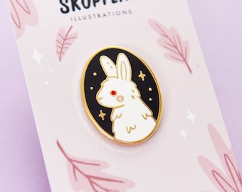 Rabbit pin |  Bunny Enamel Pin | Friends not food | The Forgotten Ones | Konijn speldje