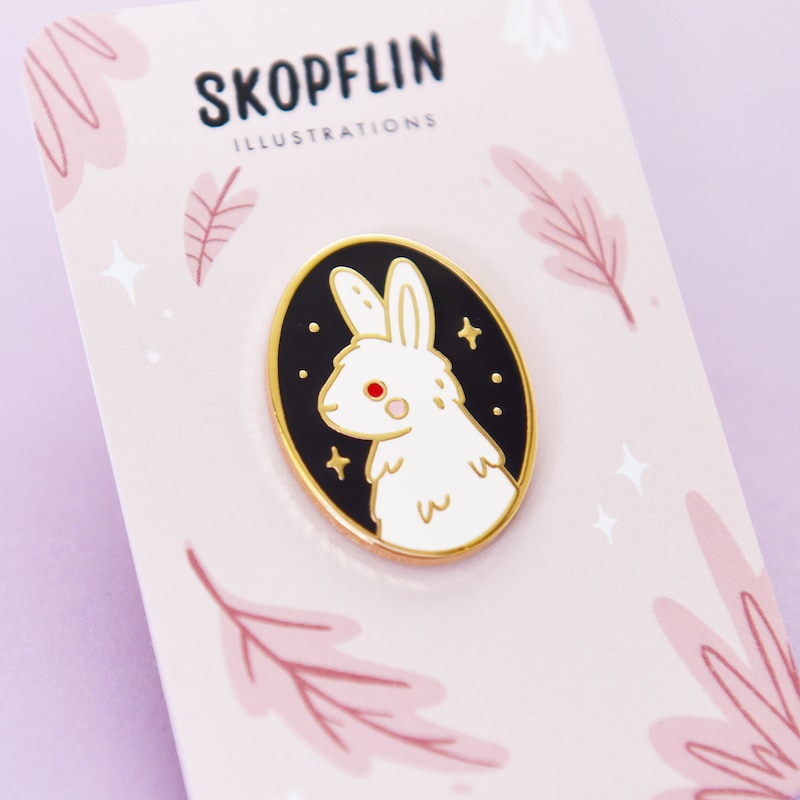 Bunny Enamel Pin - Etsy
