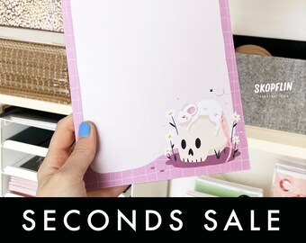 SECONDS SALE! | B-GRADE |  A5 illustrated notepad - Cute stationary to do list - Sleepy mouse illustration