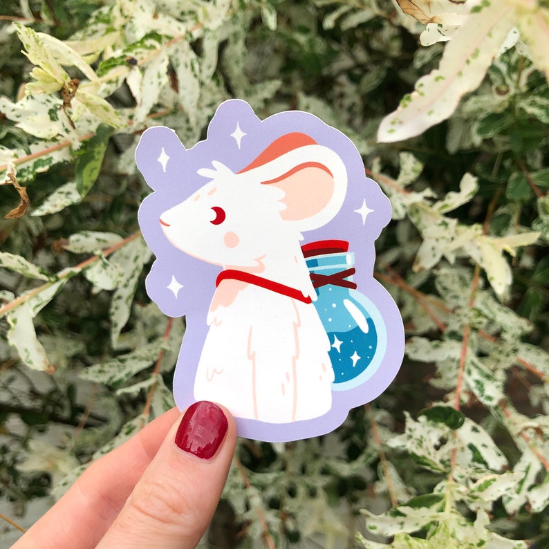 Mouse Hunter Sticker Cute Adventurer Mouse Sticker - Die Cut Vinyl Sticker - Etsy