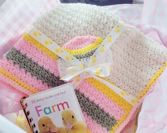Allthatissimple Handmade-Crocheted Baby Blanket. Free Shipping!