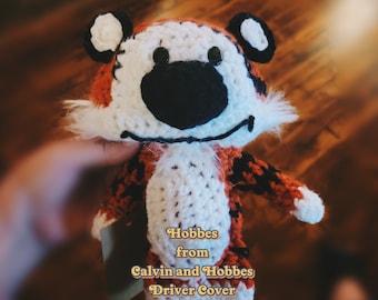 Allthatissimple Handmade-Crocheted Hobbe Cat Golf Driver Head Cover.  Free Shipping!