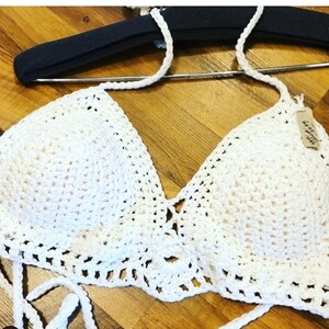 Allthatissimple Handmade-Crocheted Boho Halters or Bikini Tops-your choice. Top only. We do offer full bikini sets on our site also.