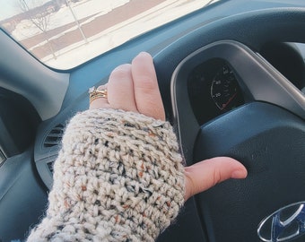 Allthatissimple Handmade-Crocheted Fingerless Mittens/Gloves. Free Shipping!! You pick your color/s. Great for driving, Spring & gifts!