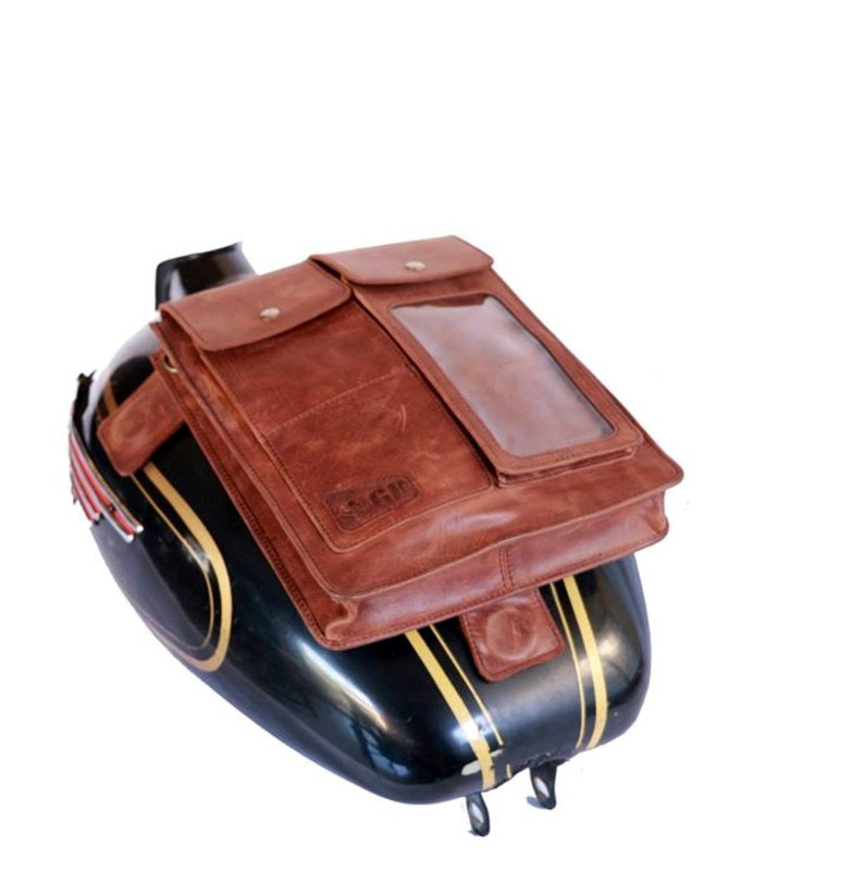 Motorcycle Tank Brown Leather Sling Bag Etsy