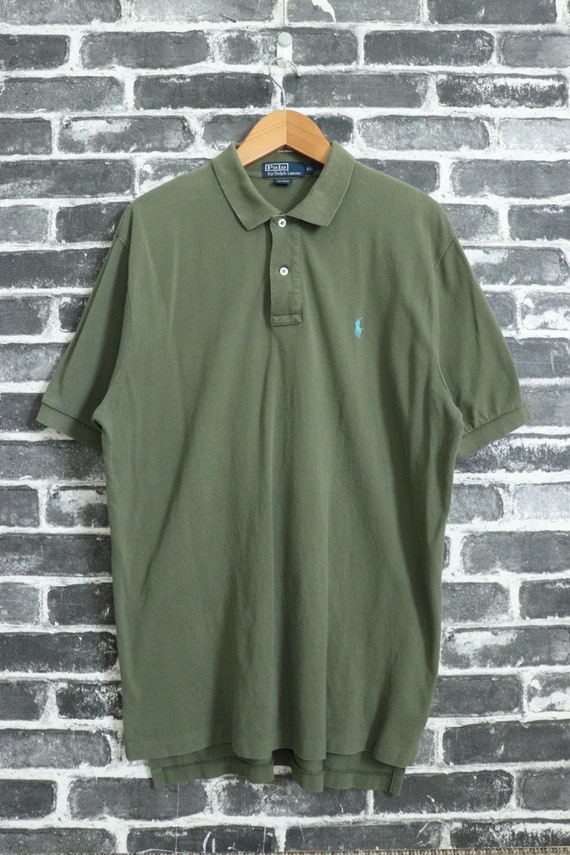 army green ralph lauren polo shirt